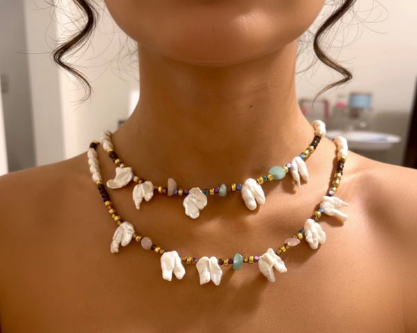 Pearl charm Necklace